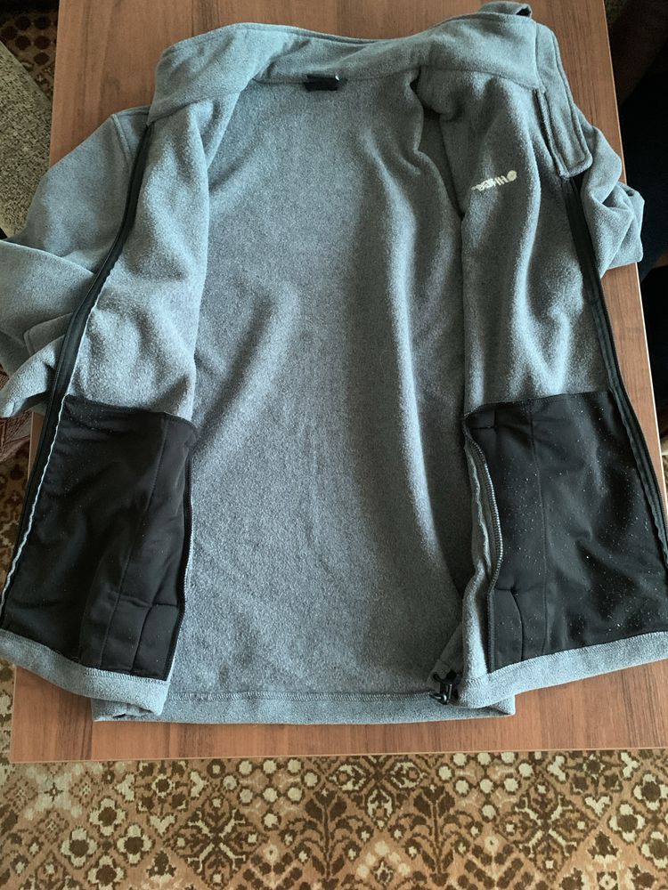 Bluza męska polarowa Hi-Tec szara rozpinana XL