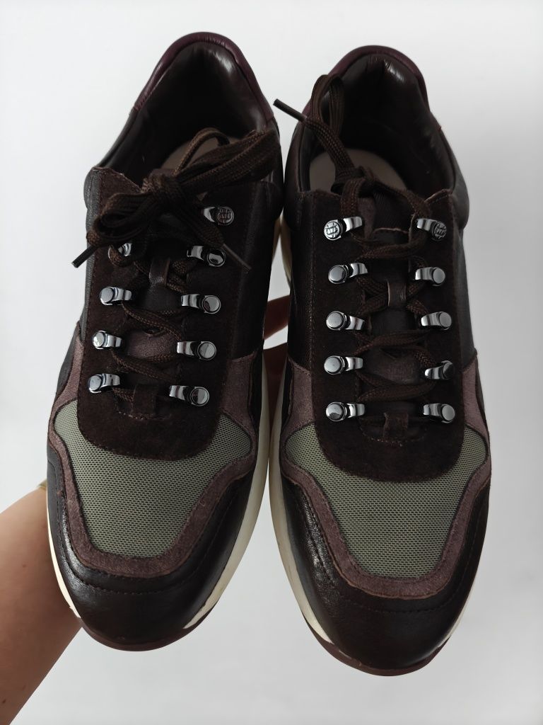 Massimo Dutti sneakersy sportowe adidasy damskie skóra  41/27 cm