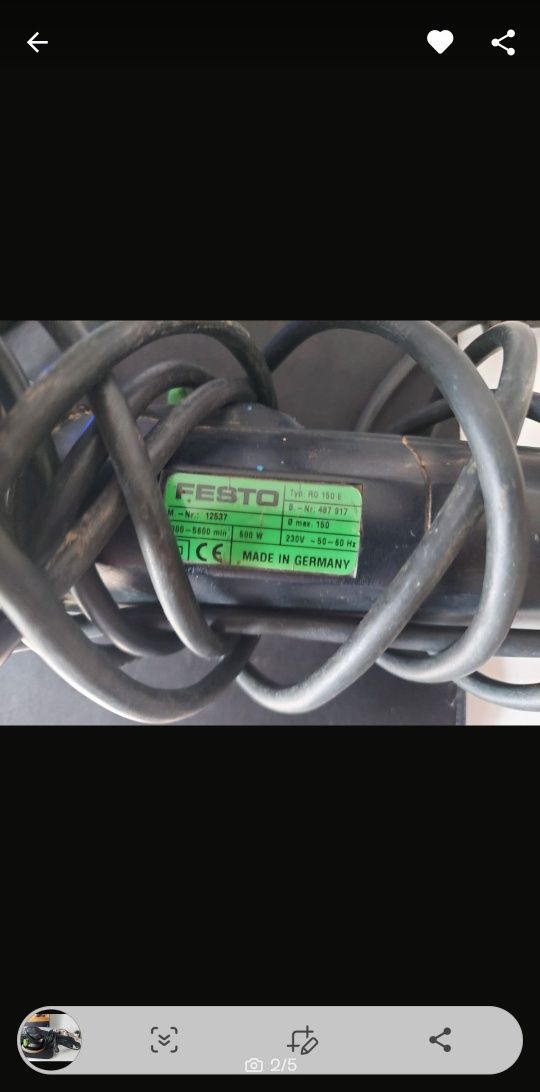 Szlifierka Rotacyjna Festo Festol RO150 E 3w1