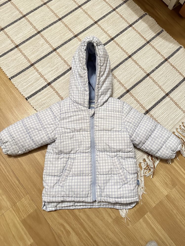 Бенетон benetton baby 6-9 68-74 курточка куртка дитяча в клітинку