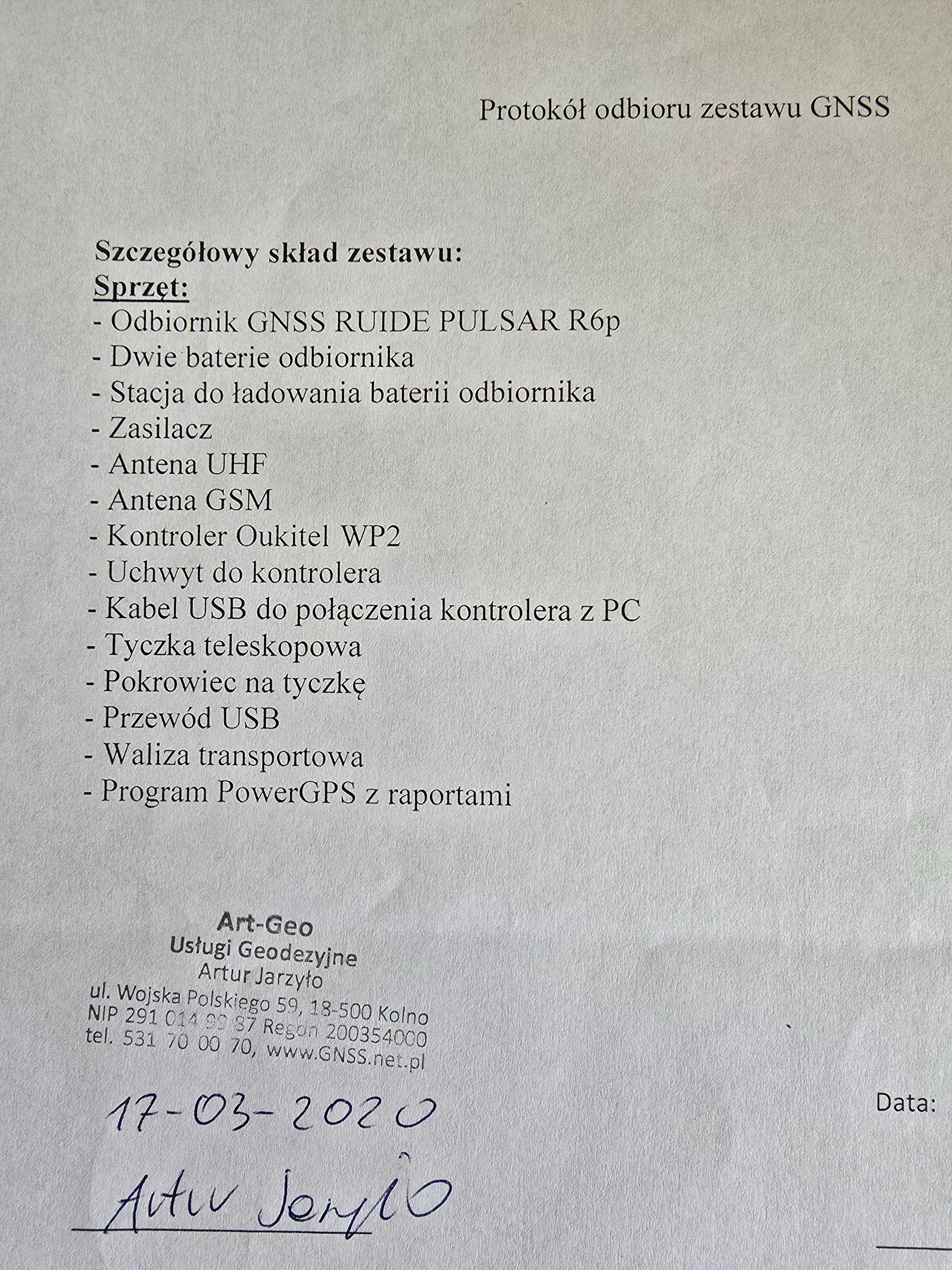 GNSS Ruide Pulsar R6p, najnowsza płyta Trimble BD990