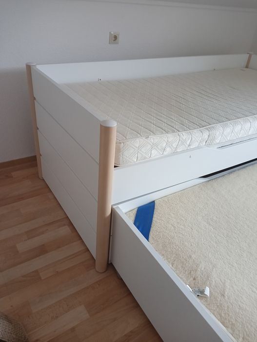 Łóżko rozkładane dwa w jednym z szufladami