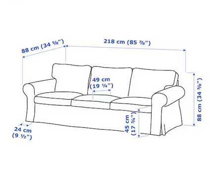Sofy Ektorp zestaw 3 elementów - sofa 2 + sofa 3 +podnóżek