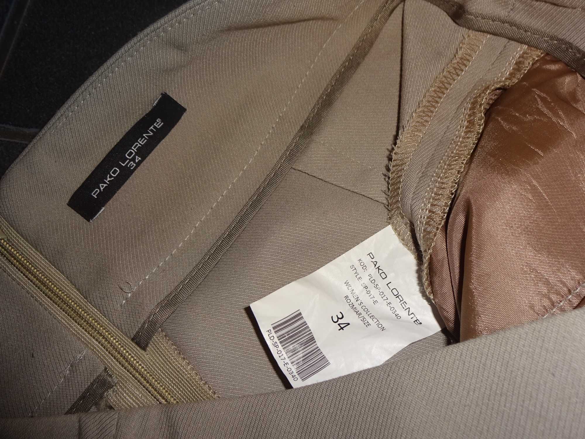 PAKO LORENTE elegancka jasna ołówkowa spódnica r. 34