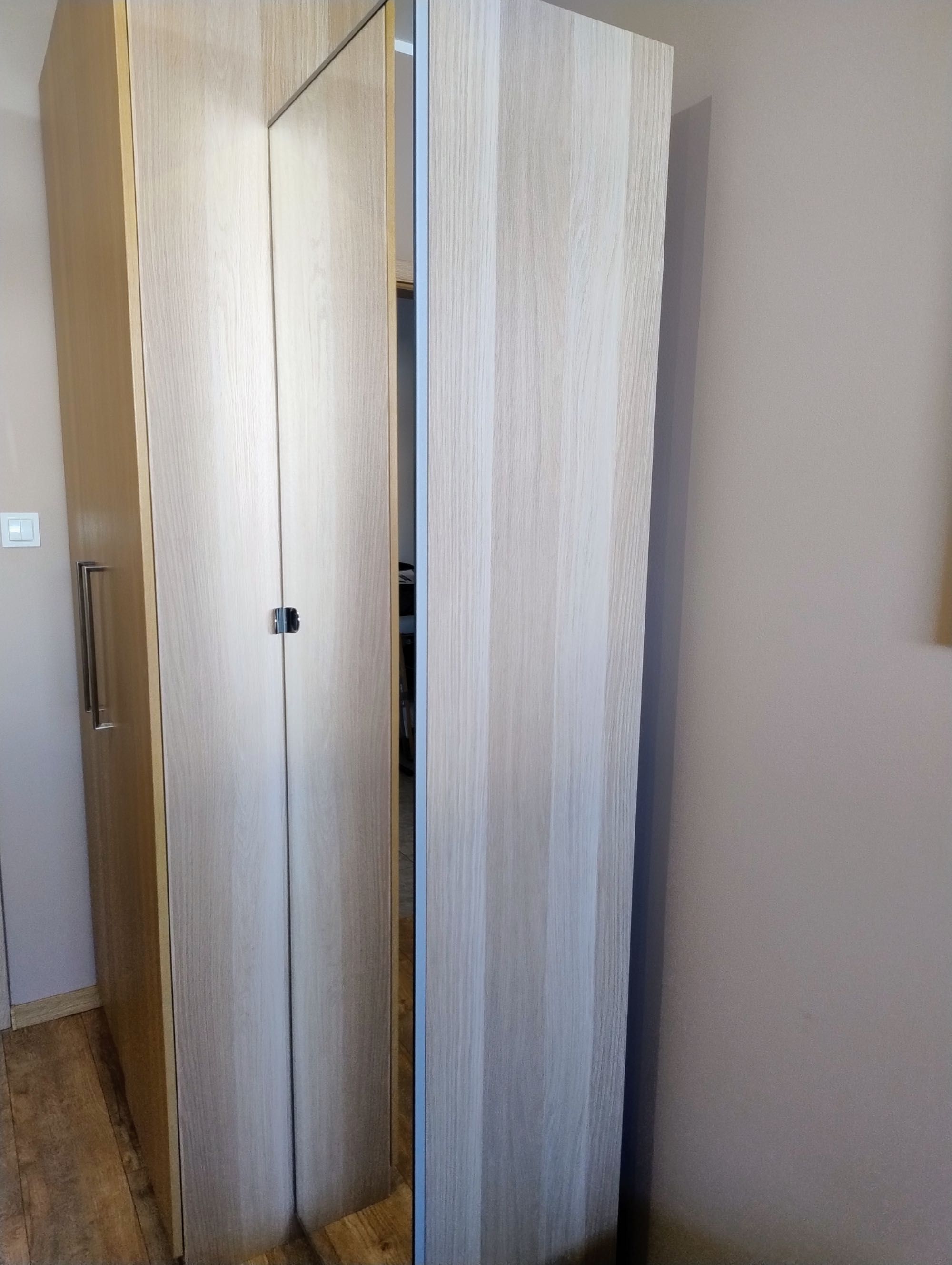 Szafa Ikea Pax 50x35x201 cm drzwi lustrzane samodomykające 6 półek