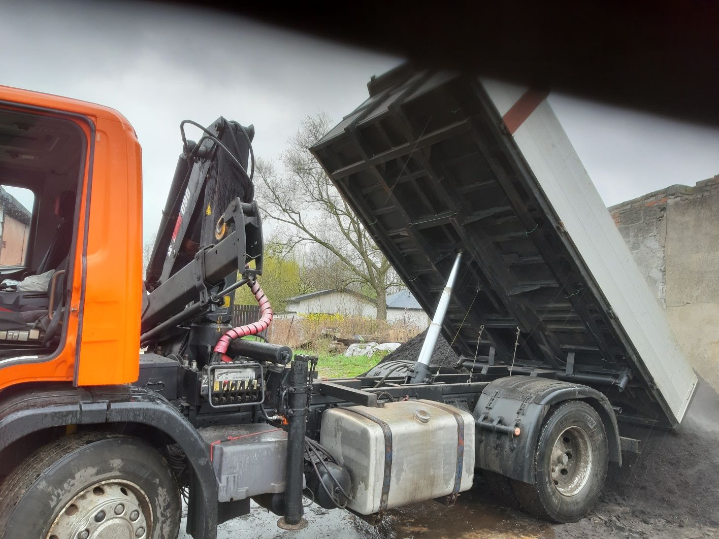 Transport maszyn hds wywrot lyzka zaladowcza