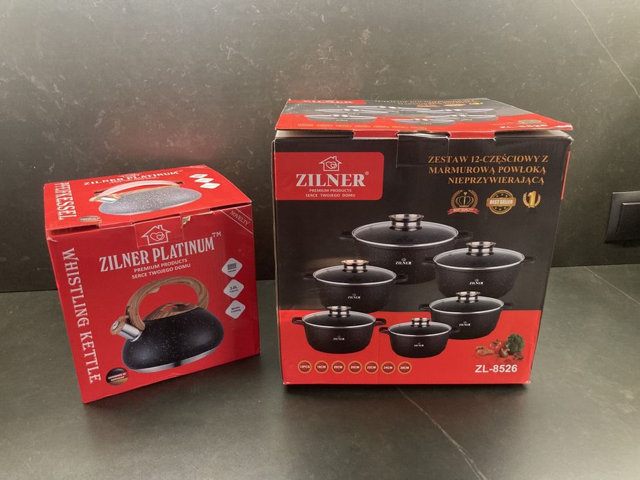 Zestaw garnków i czajnik Zilner