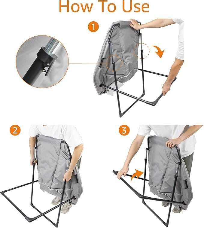 Krzesło fotel Amazon Basics w kształcie sześciokąta składane 85x80x87