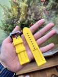 Pasek do zegarka żółty silikonowy 26mm