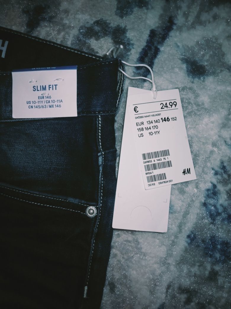 Spodnie jeansowe H&M r.146