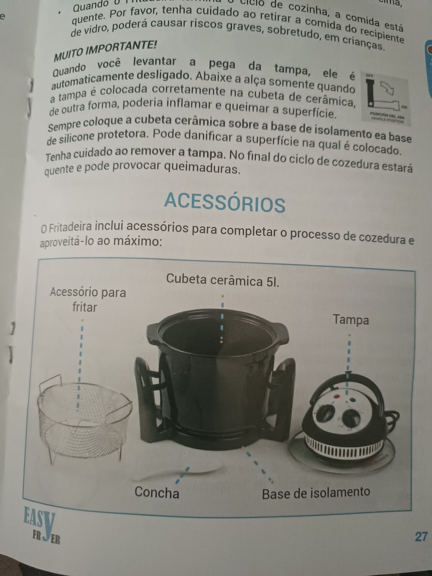 Air Fryer nova com manual.