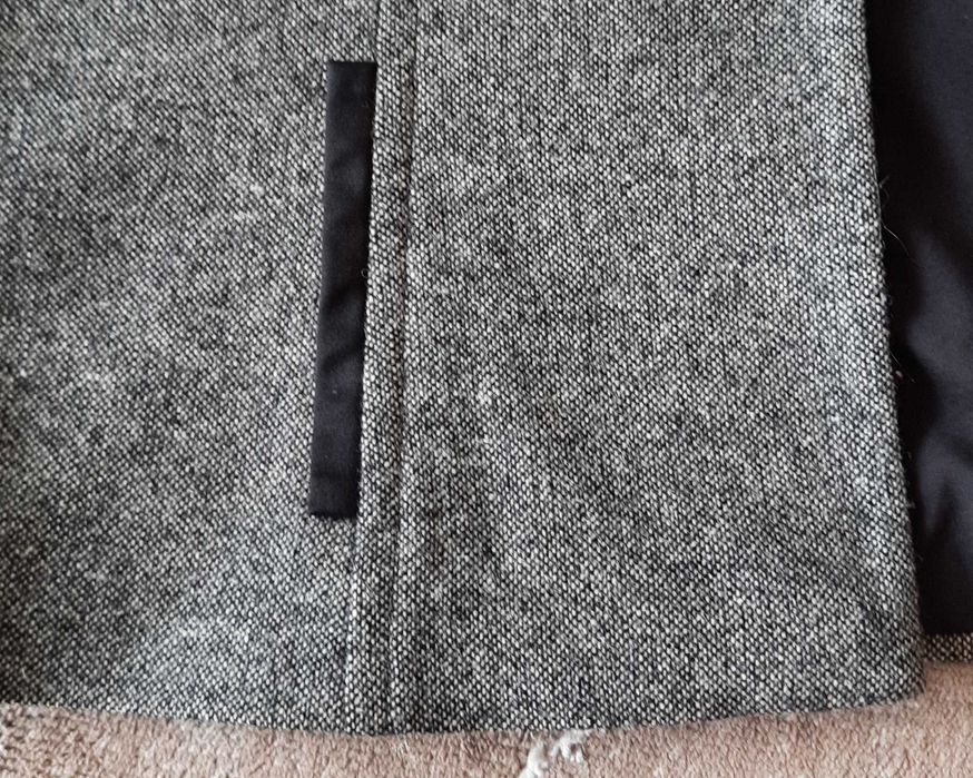 Żakiet marynarka wełna rozm. M/L melanż ciemnoszary - stan doskonały