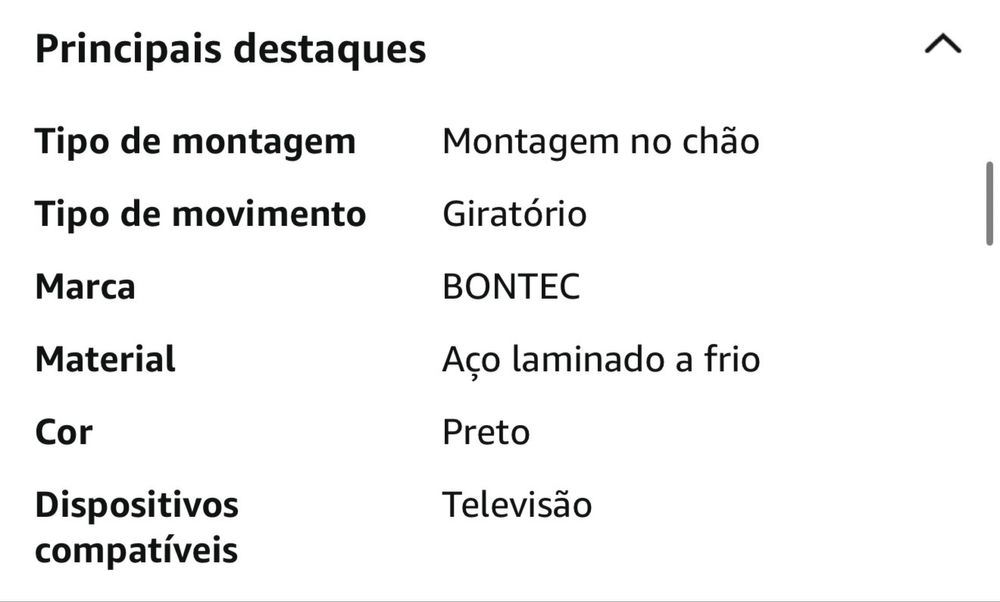 Suporte TV de pé universal para ecrãs de 26 a 55 polegadas