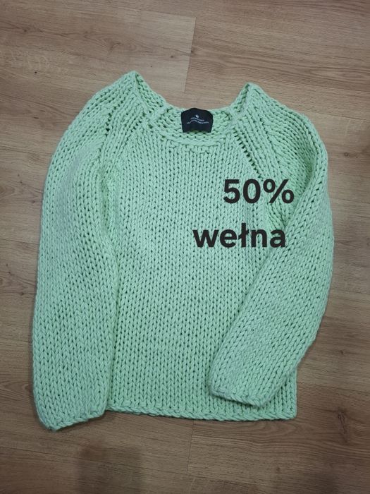 Gruby sweter damski 50%wełna