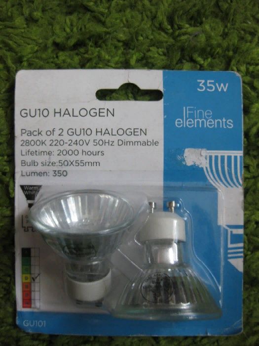 Продам нові галогенові лампи Fine elements GU 10 35w 2800К.