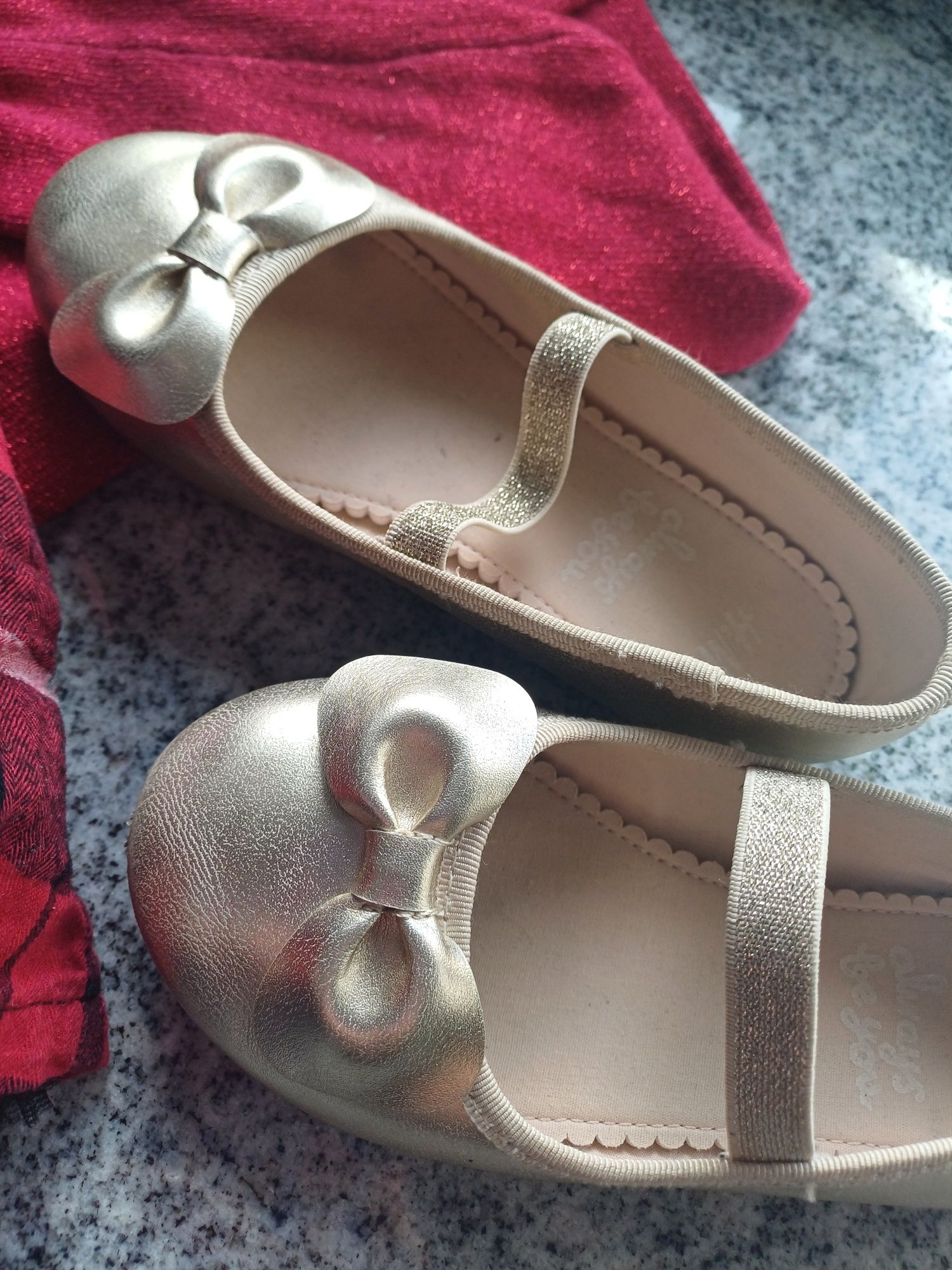 Piękny świąteczny komplet Reserved Next+złote baletki H&m 104r. 48zl