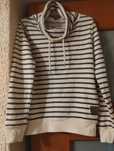 Super bluza w paski z kominem - rozmiar z metki XS