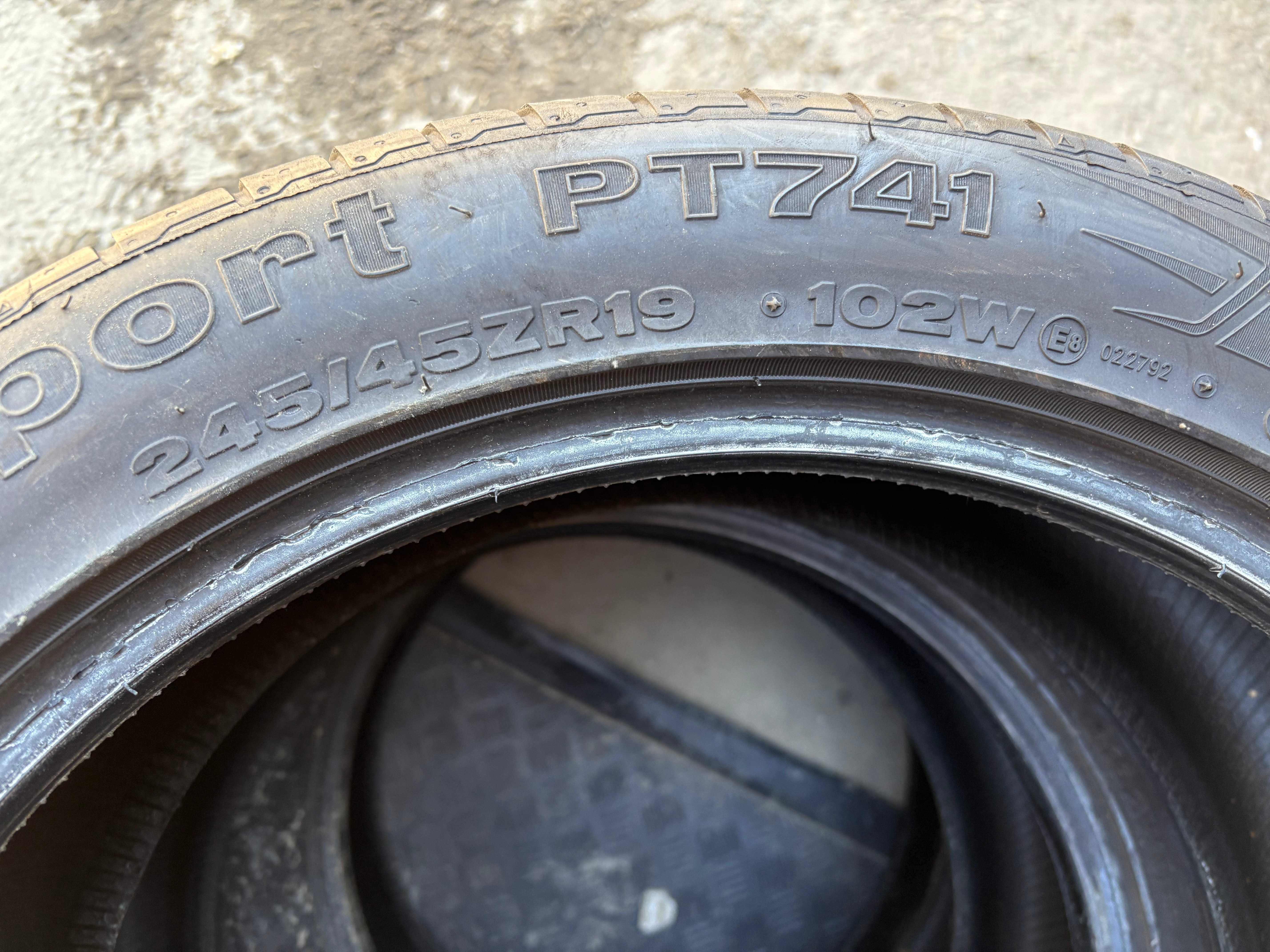 4x opony LATO 245/45R19 102W PETLAS 2021r 7mm