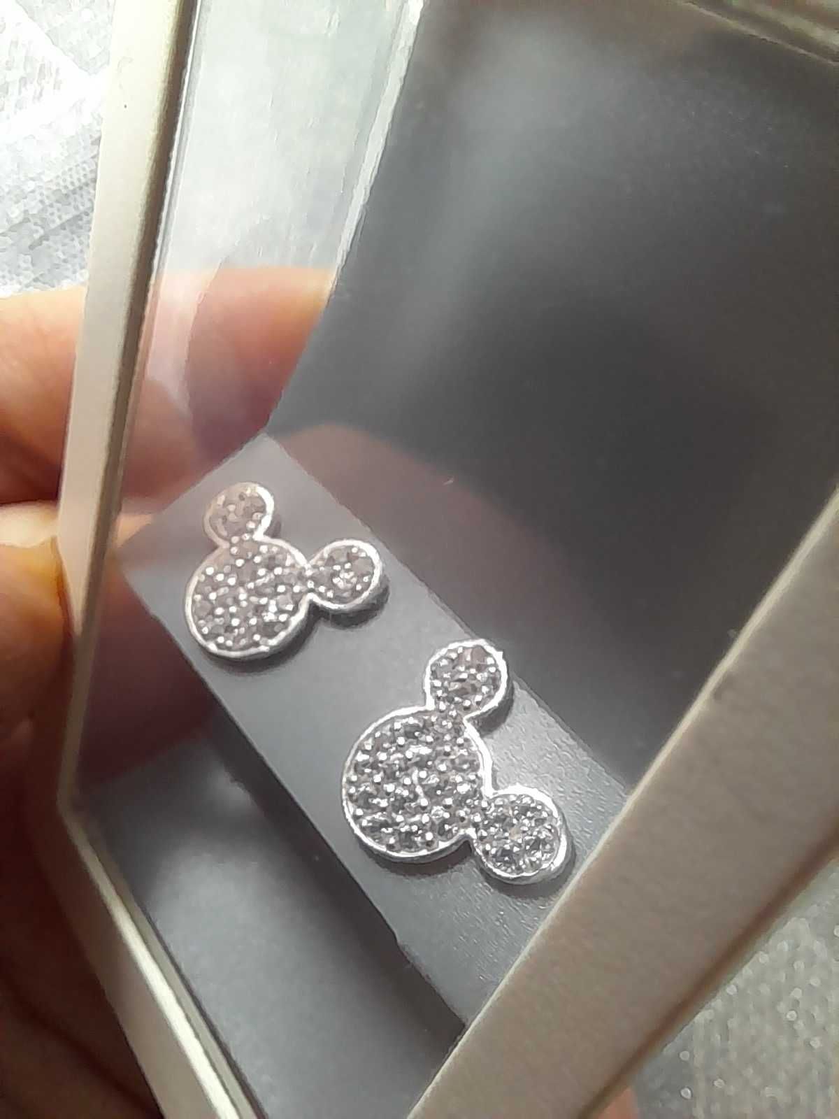 Nowe kolczyki srebrne 925 Disney Mickey