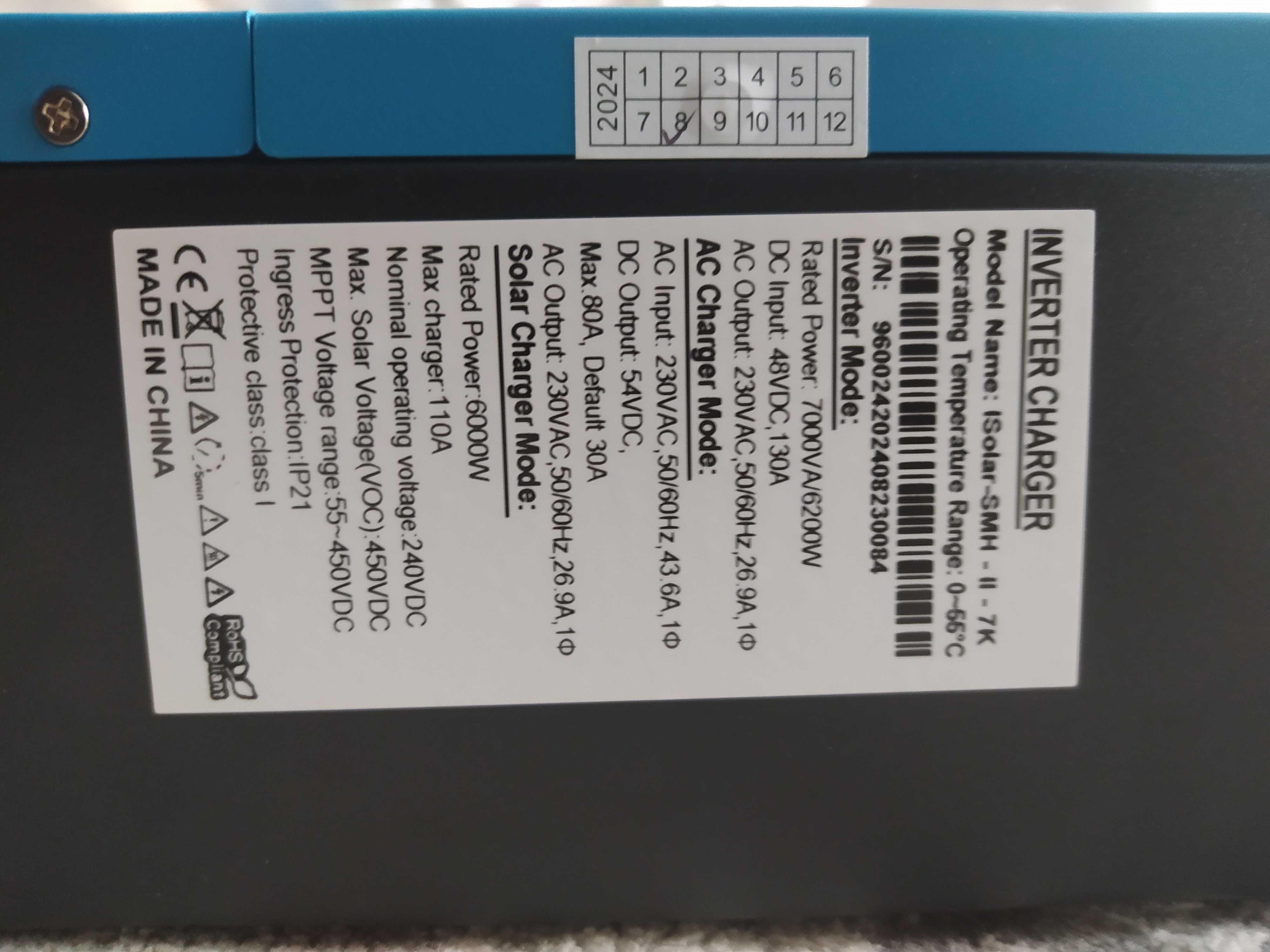 Комплект для резервного живлення EASUN 6200 Вт. LiFePO4. Бмс з екраном