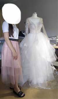 Suknia ślubna falbany glamour Afrodyta Bride