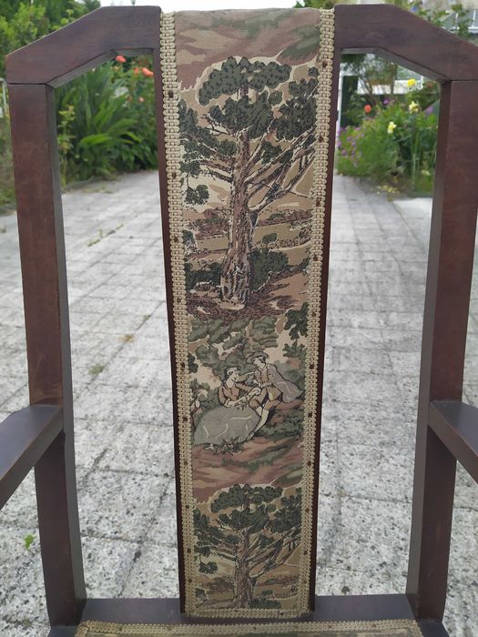 cadeira vintage (madeira e tecido)