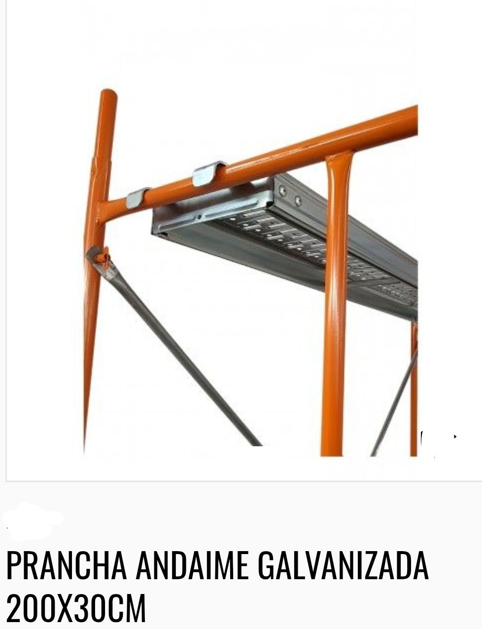 Andaime com cruzetas e prancha resistente