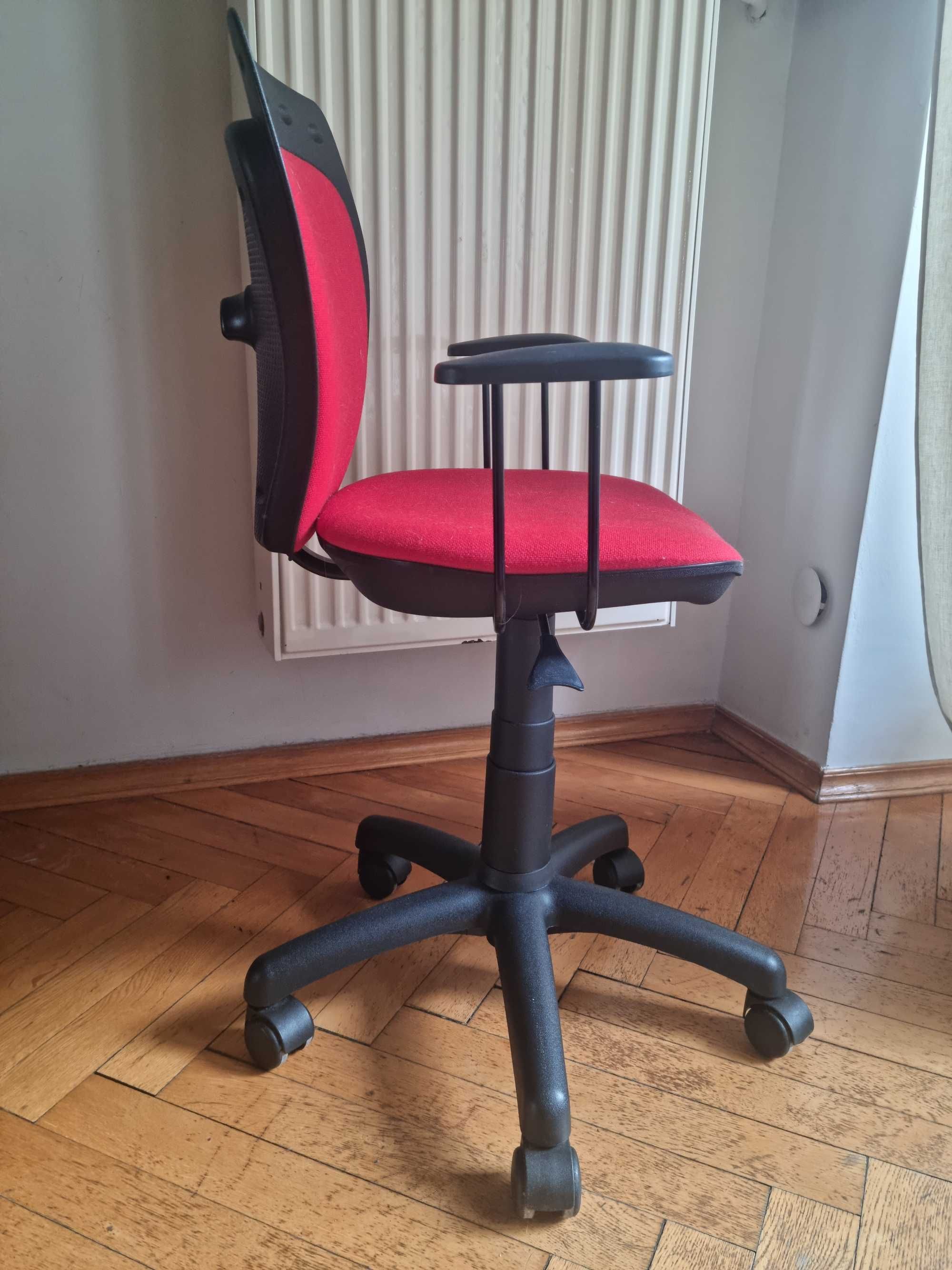 Krzesło obrotowe do biurka junior_czerwone