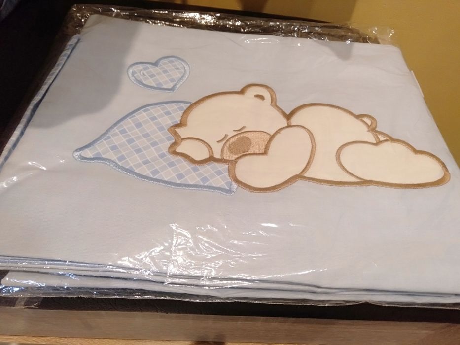 Nowa Pościel mamo tato  miś na chmurce 2 el. 90/120