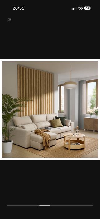Sofa 3 lugares com chaise longue