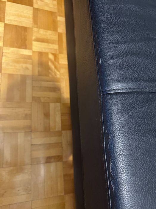 Narożnik do salonu z eko skóry czarny