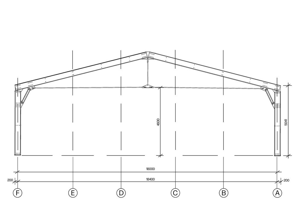 Hala stalowa konstrukcja 18m x 50m x 5m Ocynk