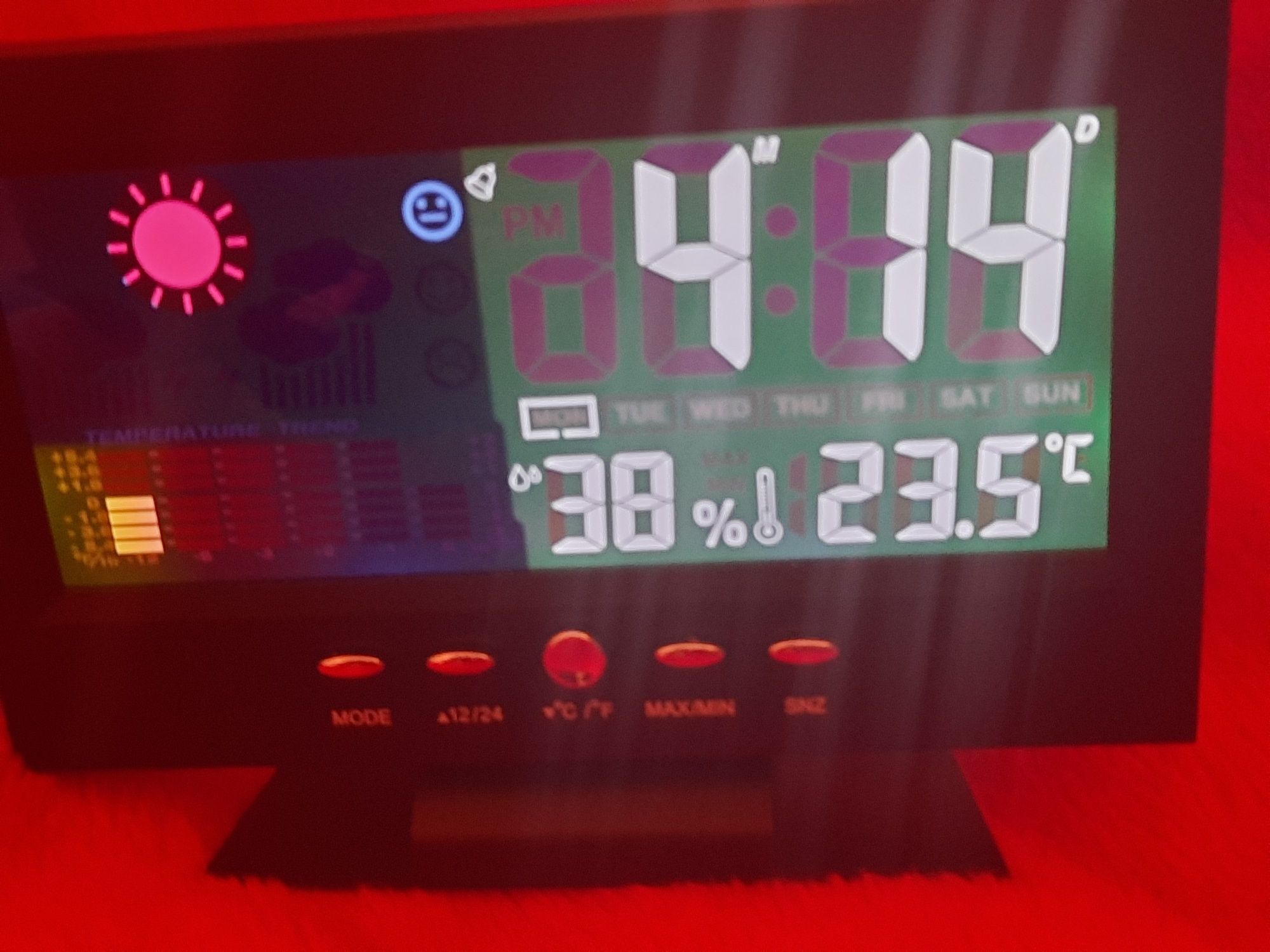 Stacja pogodowa radio budzik