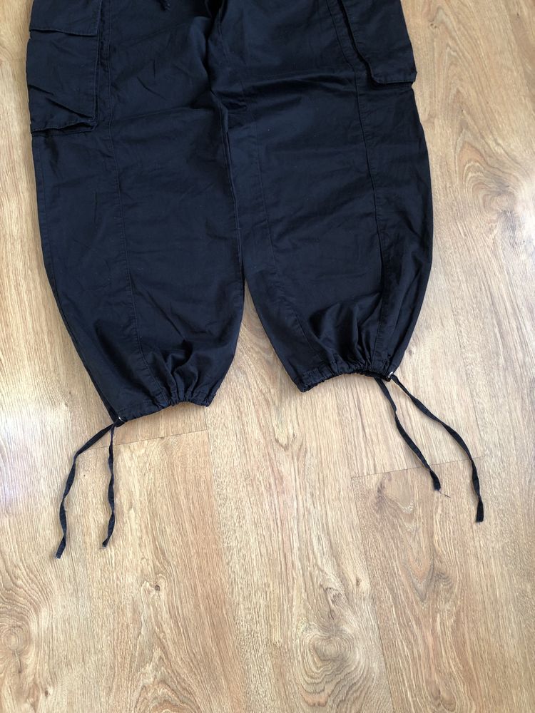 Широкие карго штаны парашуты на утяжках baggy sk8 y2k