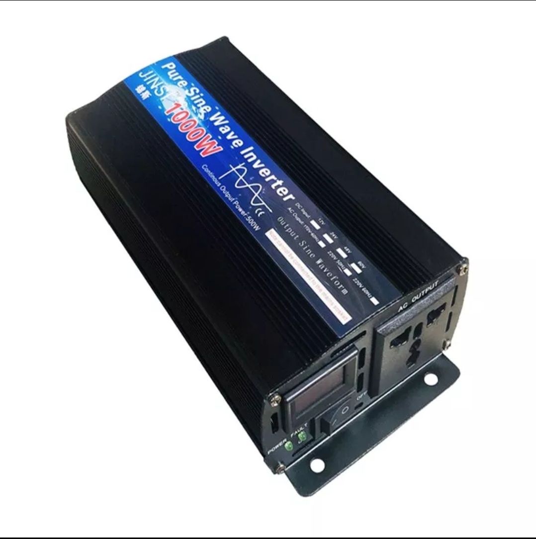 Інвертор 12v; 24; 48; 60v-220v пІкове навантаження 1000w. Чистий синус