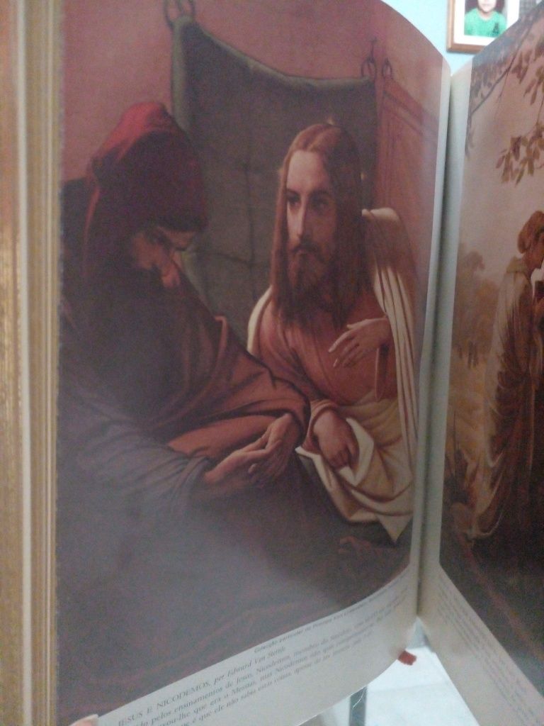 Biblia sagrada grande NOVA EDIÇÃO PAPAL com capa gravada em Ouro