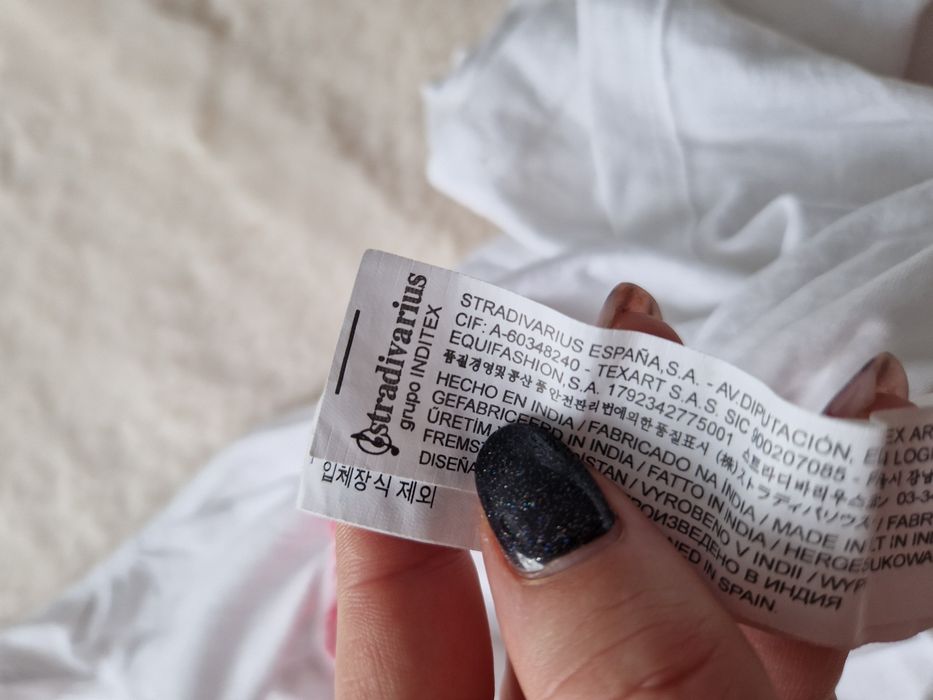 T-shirt na ramiączkach luźna bluzka biala S36