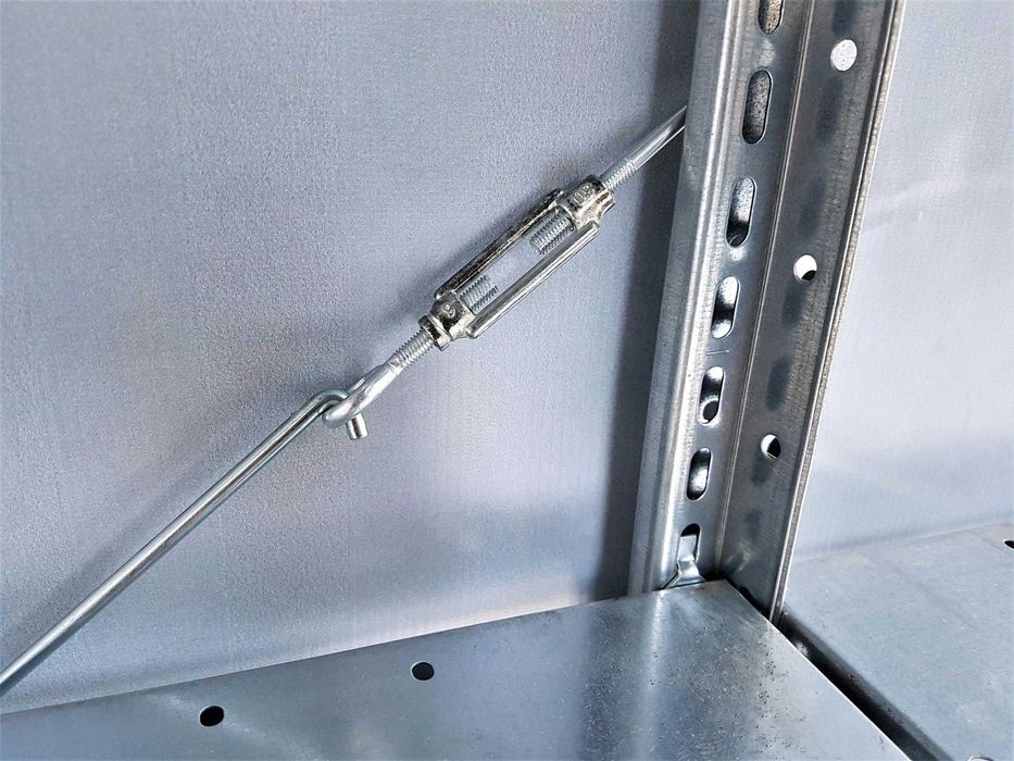 Regał Magazynowy 64x185x400/12p Metalowy Ocynk Garaż Piwnica Warsztat