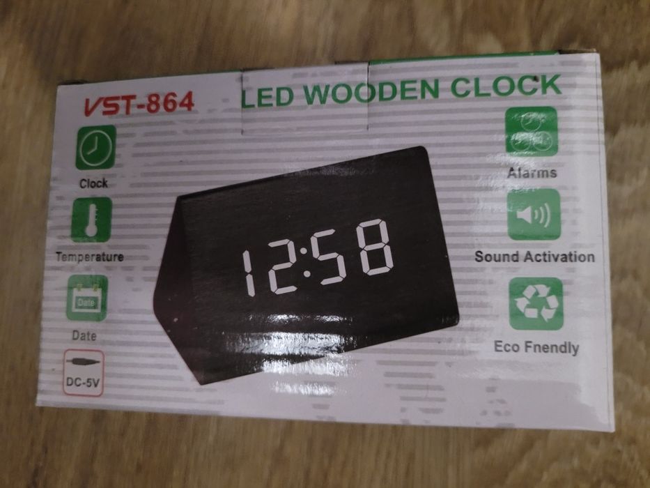 Часы сетевые VST-864-4 зеленые цифры