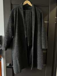 Сіре пальто з домішкою шерсті