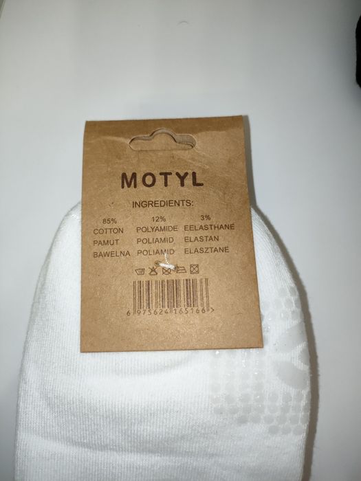 5 par - Skarpety męskie - STOPKI - 40-43- białe antypoślizg