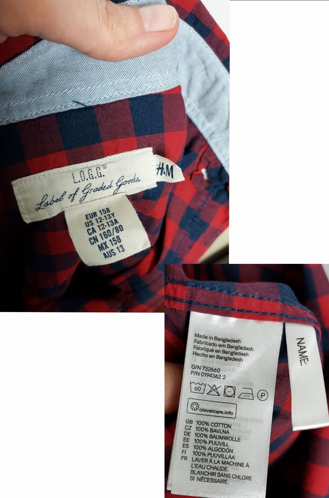 H&M_chłopięca koszula w kratę_12-13lat 158cm
