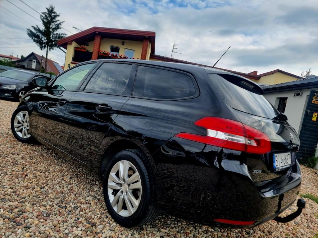 Peugeot 308 II SW 2014, 1.6 e-HDI 120km alu, bogata opcja, hak zamiana