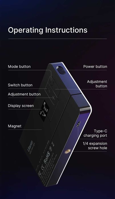 Lampa fotograficzna studyjna Ulanzi LT002 RGB