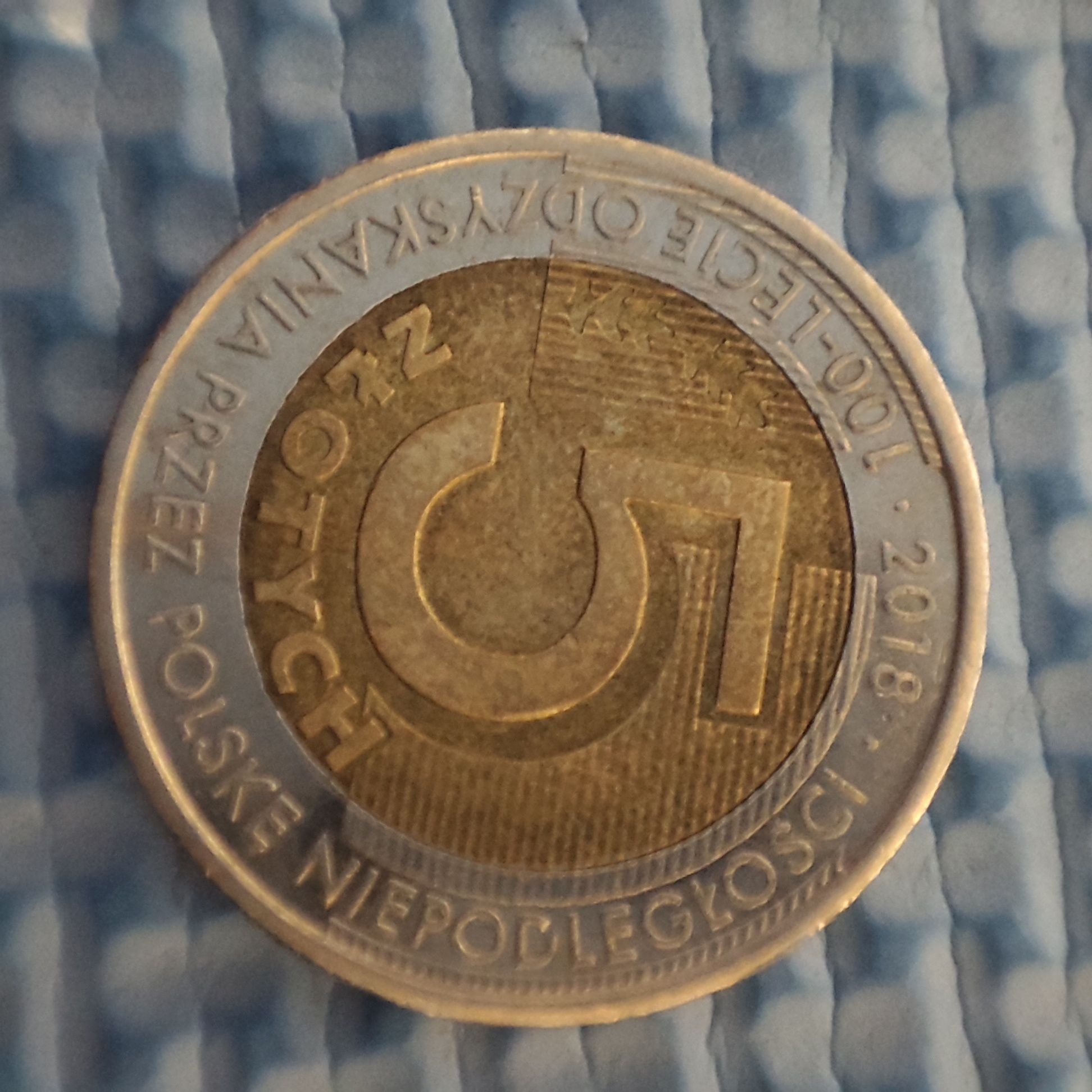 Moneta 5 złotych 2018 w bardzo dobrym stanie