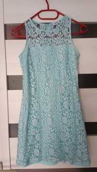 Sukienka koronkowa błękitna Sinsay r S