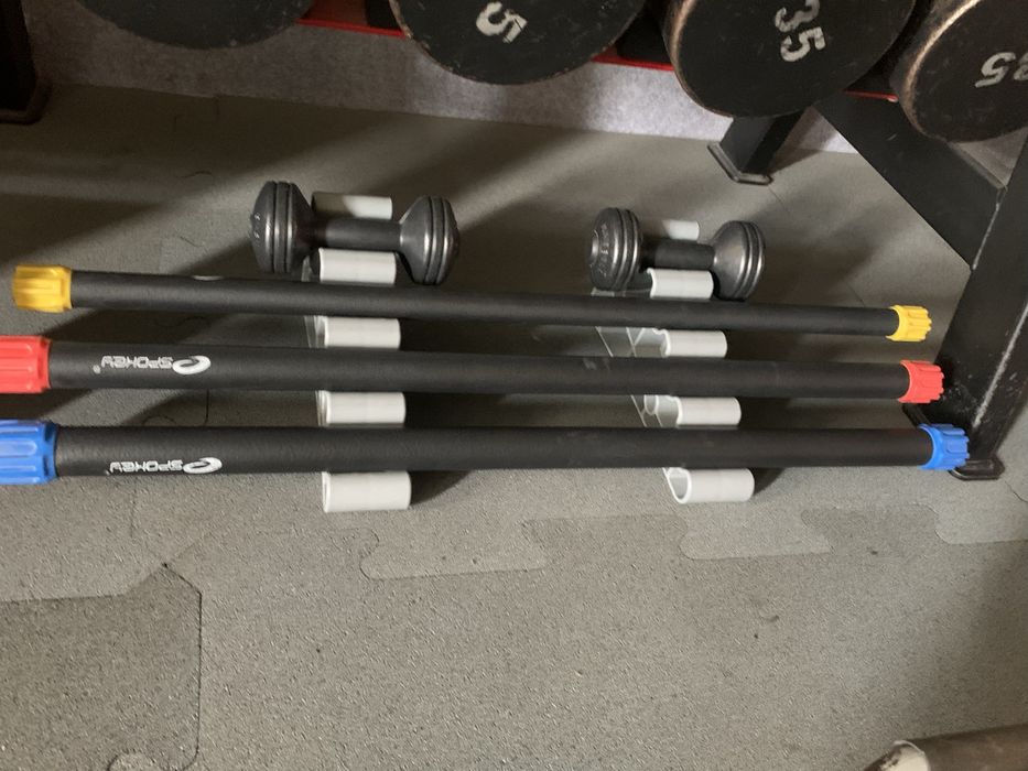 Sztangi zestaw 4,5; 3,6; 2,7 kg spokey