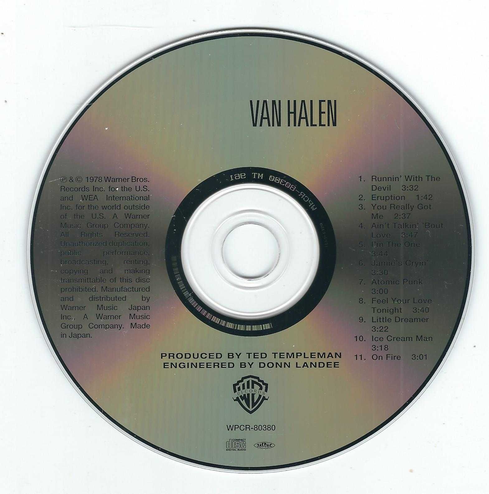 CD Van Halen – Van Halen (2016 Japan) (Warner Bros. Records)