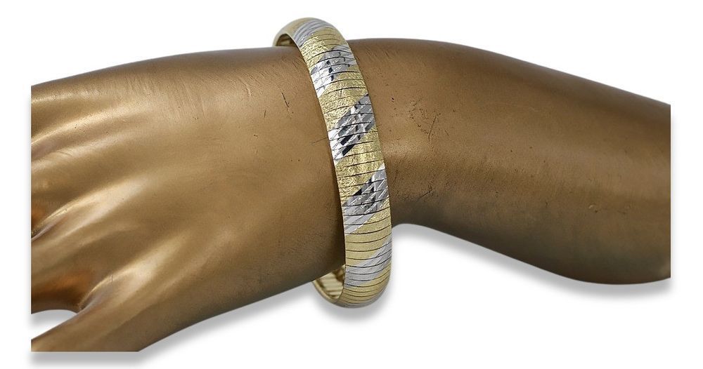 Złota bransoletka 14k 585 żółte włoskie złoto cbf005yw 18,5cm