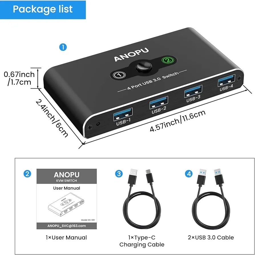 Przełącznik  USB 3.0 Switch